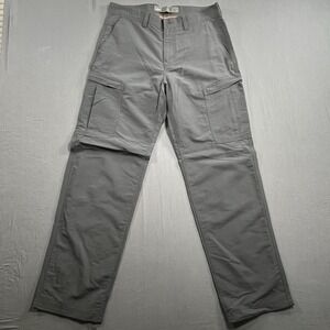 REI Men's Hiking Pants 32x32 Gray Nylon Outdoor Trail Travel Zip Pocket